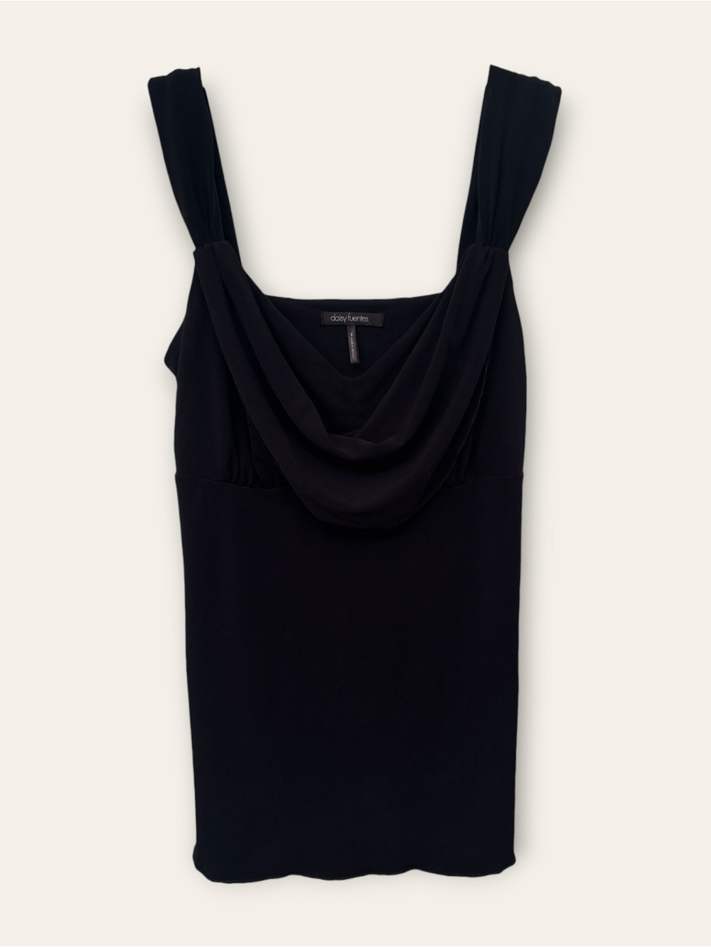 Black Sleeveless Cowl Neck  Top